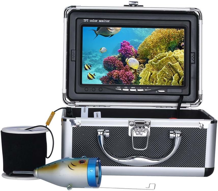 7インチ 1000TVL 魚群探知機 水中釣りカメラ 15個 ホワイトLED 氷/海